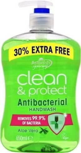 Astonish Clean & Protect Aloe Vera - Antybakteryjne mydło w płynie 650ml (Wielka Brytania)