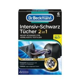 Dr. Beckmann Chusteczki do Prania Czarnego Intensiv-Schwarz 2in1 Intensywna Czerń 6 szt. (Niemcy)
