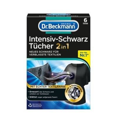 Dr Beckmann Chusteczki do Prania Czarnego Intensiv-Schwarz 2in1 Intensywna Czerń 6 szt. (Niemcy)