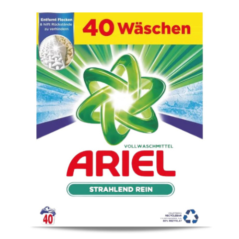 Uniwersalny proszek do prania Ariel Strahlend Rein 40 prań