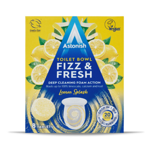 Tabletki do WC Astonish Toilet Bowl Cleaner Lemon Splash 8 szt. o zapachu cytrynowym