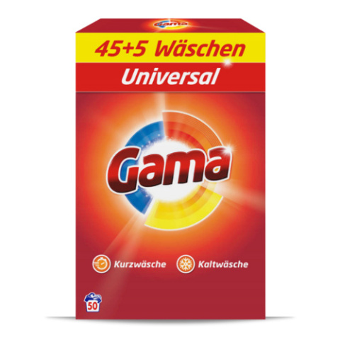 Gama (Vizir) to uniwersalny niemiecki proszek do prania 50 prań