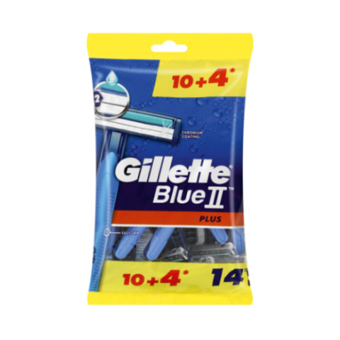 Gillette Blue II Plus Jednorazowe Maszynki do Golenia 14 sztuk
