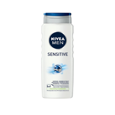 NIVEA MEN Sensitive Żel pod Prysznic dla Mężczyzn 3w1 250 ml (Niemcy)