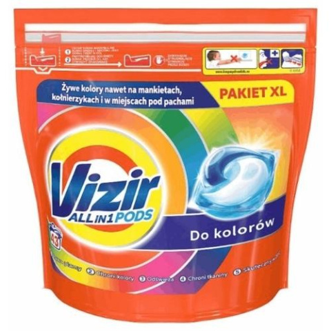 VIZIR All in 1 Kapsułki do prania Color 43 szt.