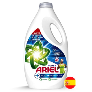 Ariel Active Odour Defense Uniwersalny Żel do Prania 40 prań (Hiszpania)