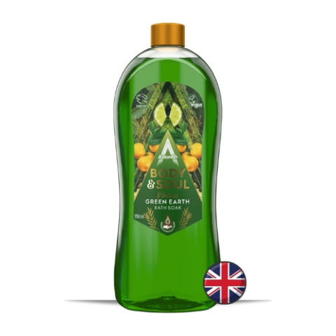 Astonish Body&Soul Waking Green Earth Płyn do Kąpieli Bergamotka Eukaliptus 950 ml (Wielka Brytania)