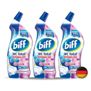 Biff Fruhlingsblute Kwiatowy Żel do WC Toalety Zestaw 3x750ml = 2,25 l (Niemcy)