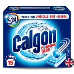 Calgon Powerball Tabs Tabletki Odkamieniające do Pralki 3w1 15 szt. (Wielka Brytania)