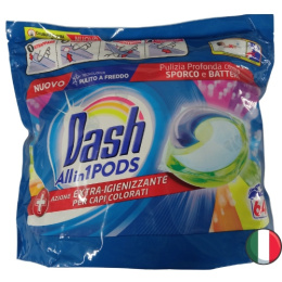 Dash All in 1 Pods Extra Igienizzante Kapsułki do Prania Koloru 64 szt. (Włochy)