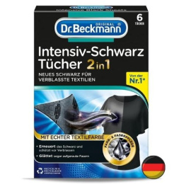 Dr Beckmann Chusteczki do Prania Czarnego Intensiv-Schwarz 2in1 Intensywna Czerń 6 szt. (Niemcy)