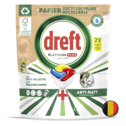 Dreft Platinum Plus All in 1 Kapsułki do Zmywarki Cytrynowe 29 szt. (Belgia)