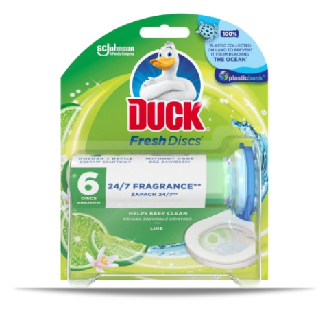 Duck Fresh Disc Lime Limonkowe Żelowe Krążki 6 krążków z Aplikatorem