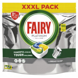 Fairy Platinum Lemon All-in-1 Kapsułki Tabletki do Zmywarki 100 szt.