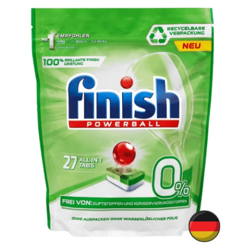 Finish All in 1 ZERO 0% Tabletki do Zmywarki 27 szt (Niemcy)