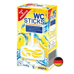 G&G WC Sticks Kostki Zawieszki Toaletowe Cytrynowe 4x40 g (Niemcy)