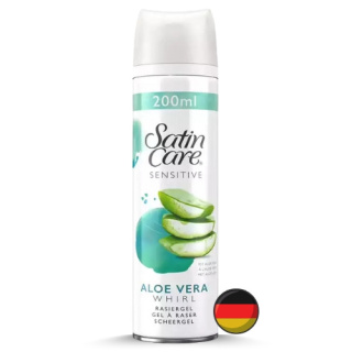 Gillette Satin Care Aloe Vera Aloes Żel do Golenia dla Kobiet 200 ml (Niemcy)