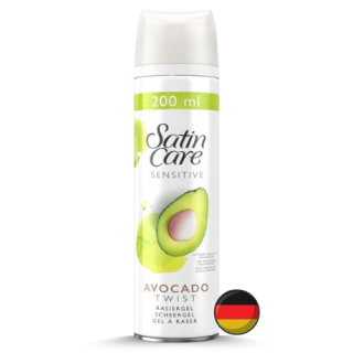 Gillette Satin Care Avocado Awokado Żel do Golenia dla Kobiet 200 ml (Niemcy)