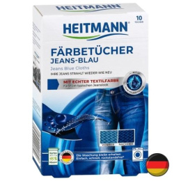 Heitmann Jeans-Blau Chusteczki do Jeansu 10 szt. (Niemcy)