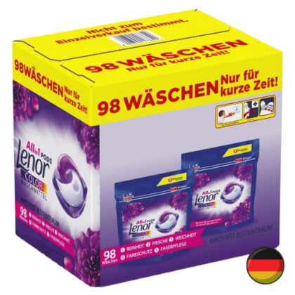 Lenor Amethyst Blütentraum Kapsułki do Prania All in One 98 szt (Niemcy)