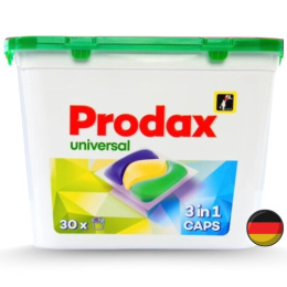 Prodax Caps Universal 3w1 Uniwersalne Kapsułki do Prania 30 szt. (Niemcy)