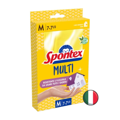 Spontex Rękawice Gospodarcze do Sprzątania Wytrzymałe M (Włochy)