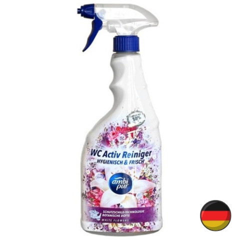 Ambi Pur Spray do Czyszczenia Łazienki White Flowers Białe Kwiaty 750 ml (Niemcy)