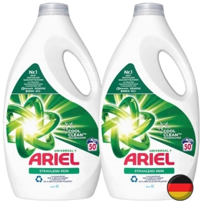 Ariel Universal+ Uniwersalny Żel do Prania Zestaw 2 x 50 prań = 100 prań (Niemcy)