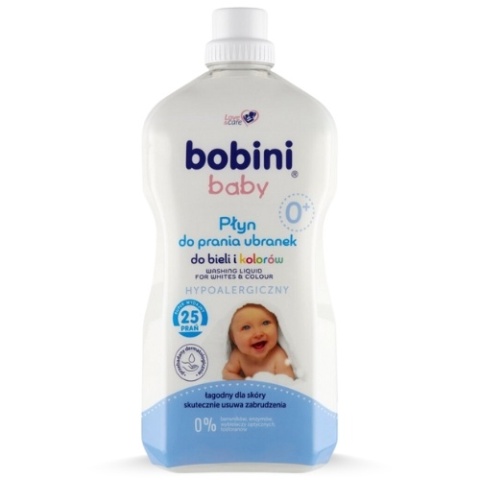 Bobini Baby Płyn do Prania Ubranek Dziecięcych Uniwersalny Hipoalergiczny 25 prań