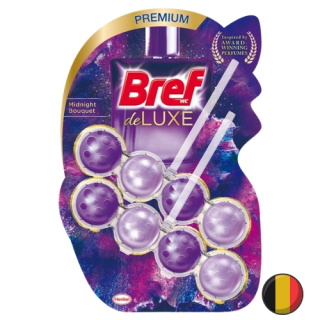 Bref De Luxe Kostka Zawieszka Kulki do Toalety WC Kwiatowa Magiczny Kwiat 2x50g (Belgia)