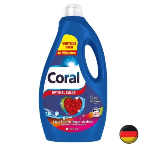 Coral Optimal Color Żel do Prania Koloru 40 prań (Niemcy) Coral Optimal Color Żel do Prania Koloru 40 prań (Niemcy)