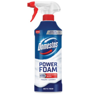 Domestos Power Foam Aktywna Piana Czyszcząca do Toalet WC Łazienki Arctic Fresh 435 ml