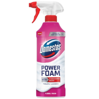 Domestos Power Foam Aktywna Piana Czyszcząca do Toalet WC Łazienki Floral Fresh Kwiatowa 435 ml