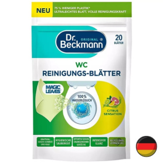 Dr Beckmann Magiczne Listki do Czyszczenia WC Toalety Cytrusowe Citrus 20 szt. (Niemcy)