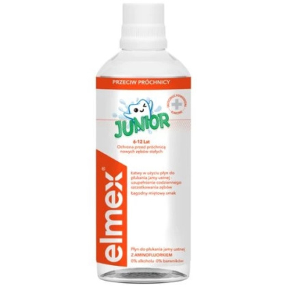 Elmex Junior Płyn do Płukania Jamy Ustnej Zębów dla Dzieci 400 ml