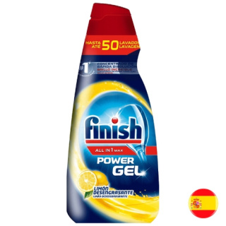 Finish All in One Lemon Żel do Zmywarki Cytrynowy 50 myć (Hiszpania)