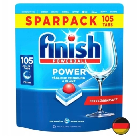 Finish Powerball Power All in 1 Tabletki do Zmywarki 105 szt. (Niemcy) Finish Powerball Power All in 1 Tabletki do Zmywarki 105 szt. (Niemcy)