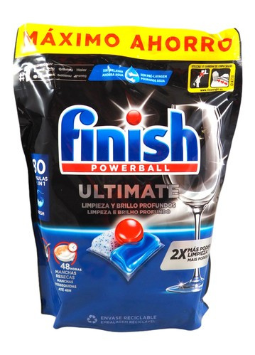 Finish Powerball Quantum Ultimate Tabletki Kapsułki do Zmywarki 80 szt. (Hiszpania)