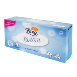 Foxy Cotton Chusteczki Higieniczne Miękkie Trzywarstowe 90 szt.