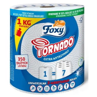 Foxy Tornado Ręcznik Papierowy Mega XXL 3-warstwowy 350 Listków