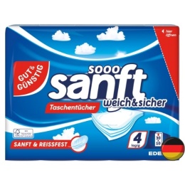 G&G Sooo Sanft Chusteczki Higieniczne 4-warstwowe Delikatne 300 szt. (Niemcy)