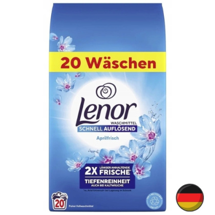 Lenor Aprilfrisch Niebieski Proszek do Prania Uniwersalny 20 prań (Niemcy)