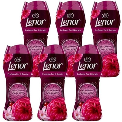 Lenor Gelsomino Różowe Kryształki Perełki Zapachowe Zestaw 6 x 210 g