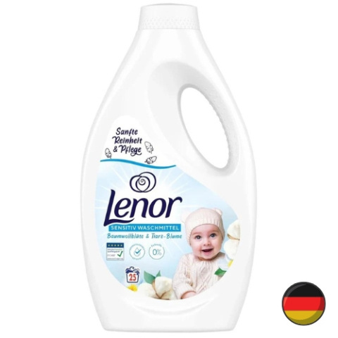 Lenor żel do Prania Sensitive Kwiat Bawełny Delikatny 25 prań (Niemcy)