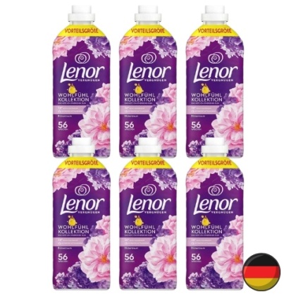 Lenor Vergnugen Blutentraum Płyn do Płukania Kwiatowy Zestaw 6 x 56 prań = 336 prań (Niemcy)