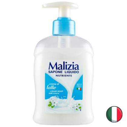Malizia Latte Mleczne Mydło w Płynie z Pompką 300 ml (Włochy)