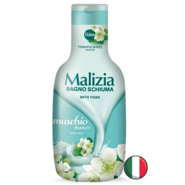 Malizia Muschio Bianco Płyn do Kąpieli Białe Piżmo 1l (Włochy)