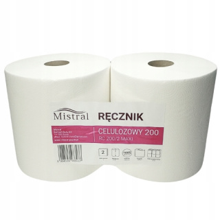 Mistral Ręcznik Papierowy Celulozowy 2 rolki x 200 m = 400 m