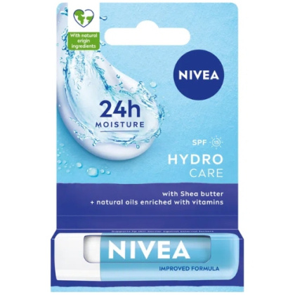 Nivea Hydro Care Pomadka do Ust SPF 15 Nawilżająca Pielęgnująca 4,8g