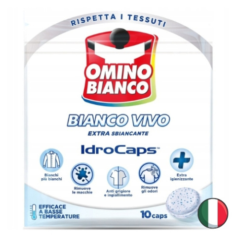 Omino Bianco Vivo Wybielające Kapsułki do Prania Wybielacz Odplamiacz 10 szt. (Włochy)